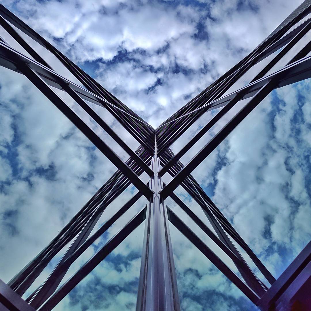 The multi-faceted sky in downtown Dallas.