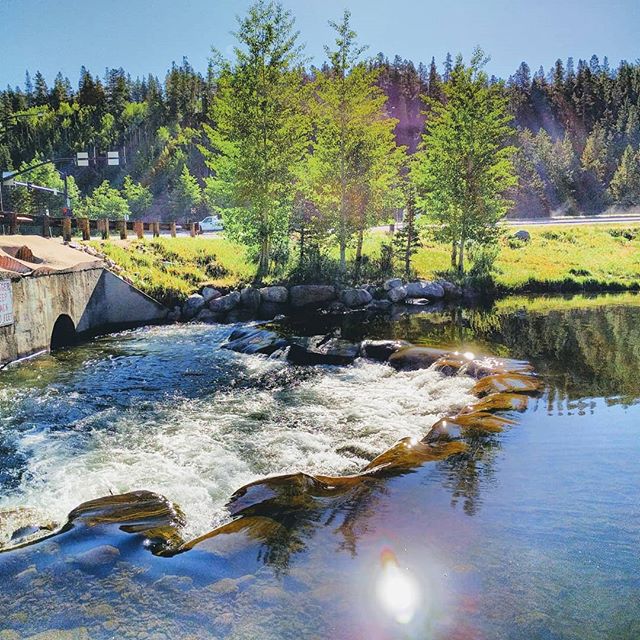 Morning walk by the Blue River.